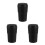 3Pcs Compact Black Car Ashtray with Lid Pbt+abs Durable 6