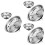6Pcs Kitchen Sink Drain Strainer Basket Metal Stopper Silver Color 6