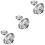 6Pcs Kitchen Sink Drain Strainer Basket Metal Stopper Silver Color 5