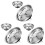 6Pcs Kitchen Sink Drain Strainer Basket Metal Stopper Silver Color 2