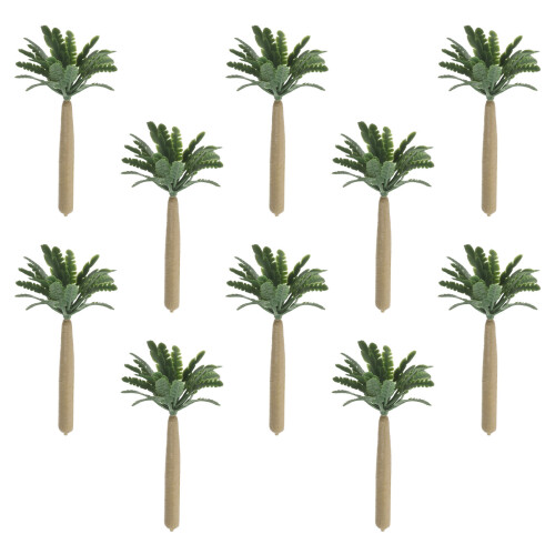 30Pcs Mini Fake Palm Trees Plastic Model for Tropical Garden Decor