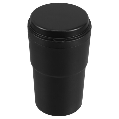 3Pcs Compact Black Car Ashtray with Lid Pbt+abs Durable 2
