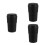 3Pcs Compact Black Car Ashtray with Lid Pbt+abs Durable 4