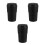 3Pcs Compact Black Car Ashtray with Lid Pbt+abs Durable 7