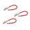 3Pcs Compact Red Tire Inflation Hose with Adapter for Home Use 4