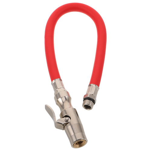 3Pcs Compact Red Tire Inflation Hose with Adapter for Home Use 1