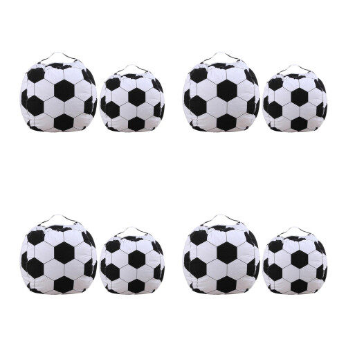 8Pcs Foldable Plush Bean Bag Chair Toy Organizer Multiuse Kids Storage 2