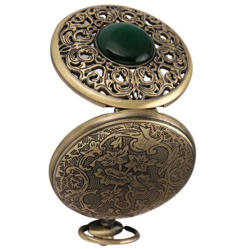 2Pcs Classic Pocket Watch with Quartz Mechanism 2