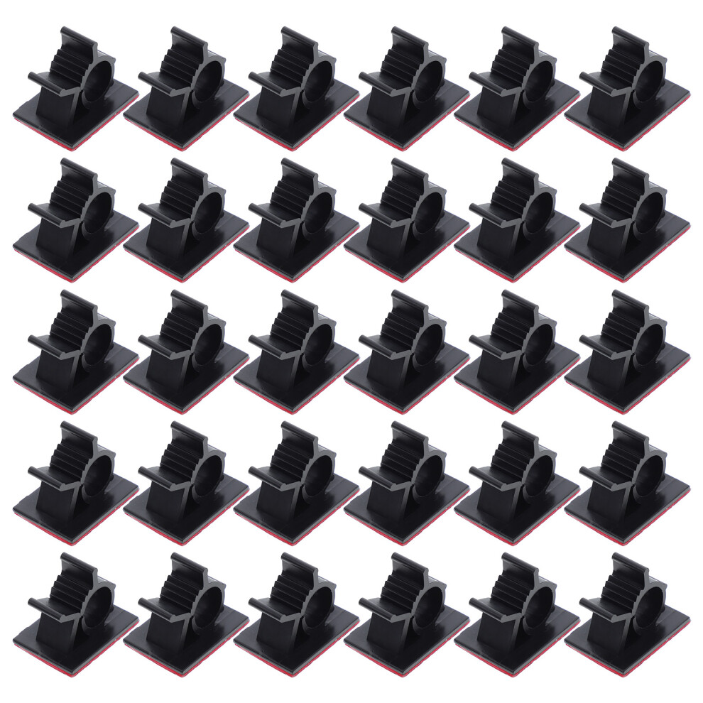 120Pcs Pp Cable Clips Adhesive Black Cord Holders For Cable Management 3554268742051