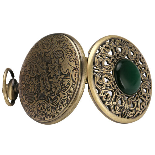 2Pcs Classic Pocket Watch with Quartz Mechanism 1
