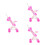 3Pcs Realistic Plastic Doll Stroller Pink for Small Doll Accessories 9