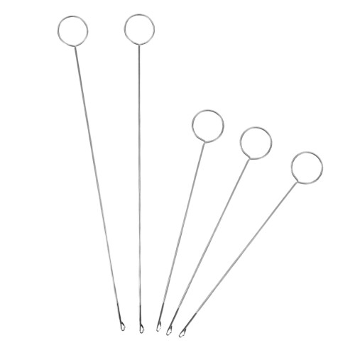 10Pcs Compact Silver Metal Threader Hook Sewing Tool for Fabric Bands 1