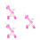 3Pcs Realistic Plastic Doll Stroller Pink for Small Doll Accessories 8