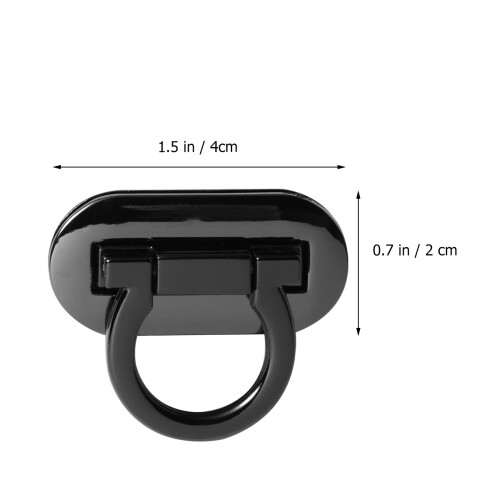 12Pcs Black Durable Mortise Locks for Suitcase Bags Easy Install 2