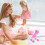 3Pcs Realistic Plastic Doll Stroller Pink for Small Doll Accessories 11