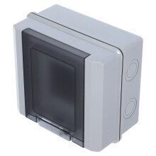 2Sets ABS Grey Distribution Box 5 Way Circuit Breaker IP65 Waterproof