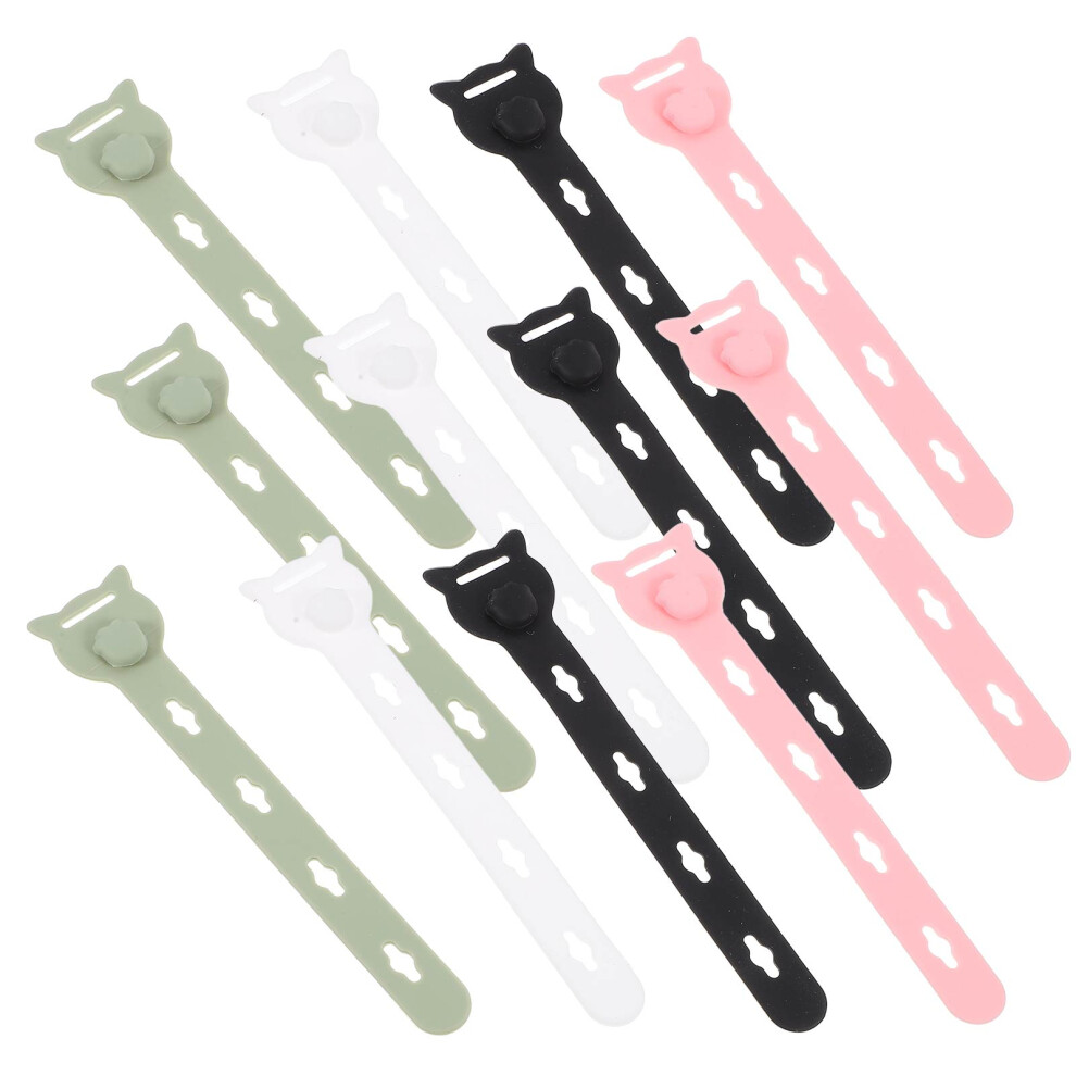 48Pcs Flexible Silicone Cable Management Ties Reusable Wire Organizers 3554268722688