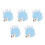 5Sets Soft Hedgehog Needle Cushion with DIY Flat Head Sewing Pins 5