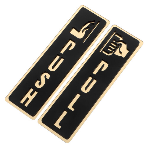 10Pcs Removable Acrylic Push Pull Door Stickers for Commercial Use 1