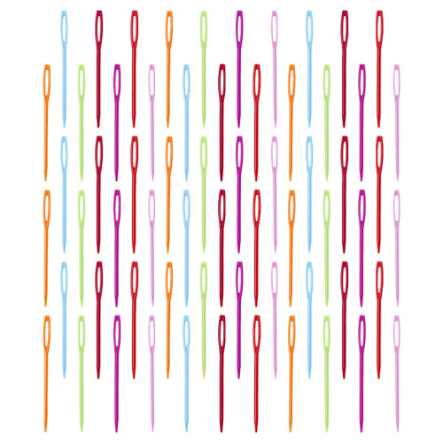 200Pcs Strong Plastic Sewing Needles with Large Eye for DIY Hand Craft