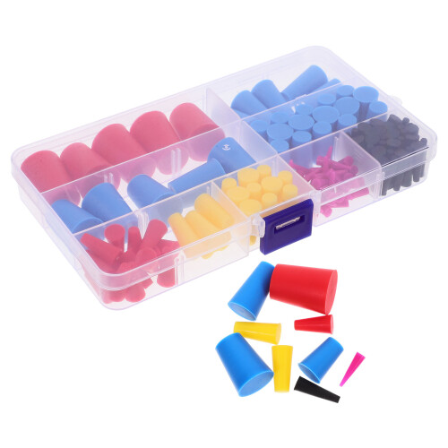 Rubber Tapered Silicone Stoppers High Temp Hole Plugs for Lab Use 1