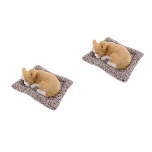 2Pcs Plush Dog Car Dashboard Toy Pet for Car Interior 1