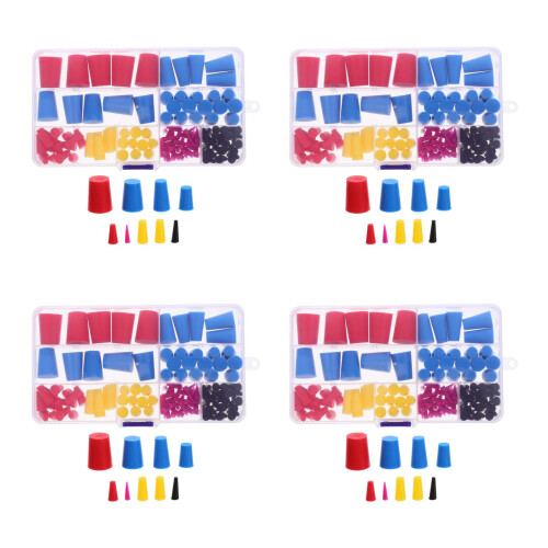 Rubber Tapered Silicone Stoppers High Temp Hole Plugs for Lab Use 2