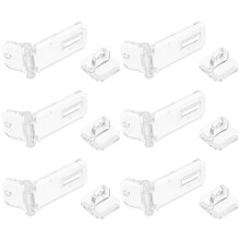 12Pcs Transparent Acrylic Box Locks High Clear Hasp Latch for Cabinets