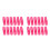 2Pcs Rosy Flexible Sponge Hair Rollers Easy Curling Hairdressing Tools 8
