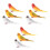 9Pièces Décorations Oiseaux Couleurs Vives Sculpture Jardin 5