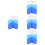 4Pcs Professional Dance Folding Fans Multi Color Silk Bamboo Fans 4