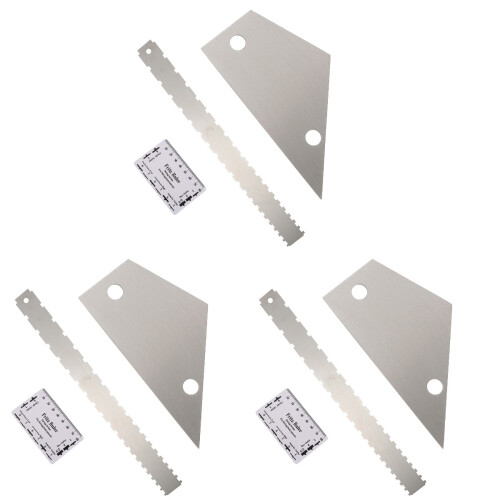 9Pcs Silver Guitar Level Ruler Guitar Neck Notched Straight Edge Tool 1