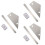 9Pcs Silver Guitar Level Ruler Guitar Neck Notched Straight Edge Tool 6