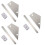 9Pcs Silver Guitar Level Ruler Guitar Neck Notched Straight Edge Tool 7