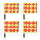 4Pcs Portable Soccer Referee Flags with Bright Polyester 7