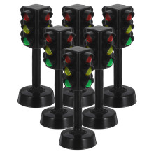 18Pcs Black Mini Traffic Light Toy for Child Safety and Learning Play