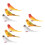 9Pièces Décorations Oiseaux Couleurs Vives Sculpture Jardin 7