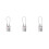 3Pcs Durable Zinc Alloy Tsa Approved Luggage Locks Silver 3-Digit Code 3