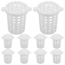 20Pcs White Plastic Large Fishing Bait Cage Durable Crab Shrimp Trap