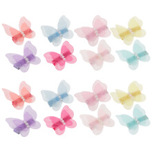 24St Decoratieve Dierenhaar Clips Met Parelaccenten in Diverse Kleuren
