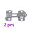 2Pcs Silver Steel Bolt Locking Hasp Door Latch for Window Cabinet Gate 5