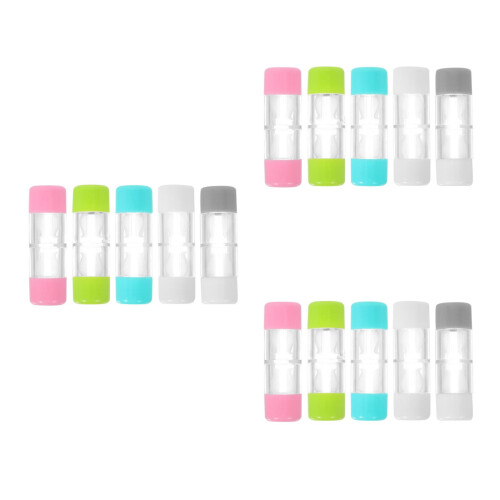 15Pièces Boîtes Rgp Double Compartiment Pour Lentilles En 2