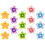 30Pcs Delicate Flower Shape Thumbtacks Resin Compact Pushpins Decor 1