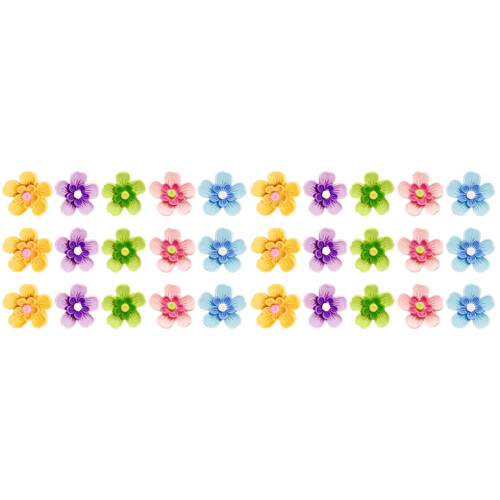 30Pcs Delicate Flower Shape Thumbtacks Resin Compact Pushpins Decor 2