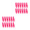 2Pcs Rosy Flexible Sponge Hair Rollers Easy Curling Hairdressing Tools 7