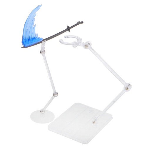5Sets Blauwe Plastic Action Doll Stand Met Model En Display 1
