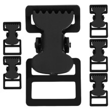 12Pcs Durable Black Metal Buckles for Webbing Straps and Backpack Use