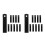 20Pcs Outdoor Fire Starter Tools Steel Serrated Fire Kit Black 6