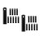 20Pcs Outdoor Fire Starter Tools Steel Serrated Fire Kit Black 7