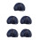 30Stk Wiederverwendbare Chefhauben Mesh Baumwollmischung Navy 6